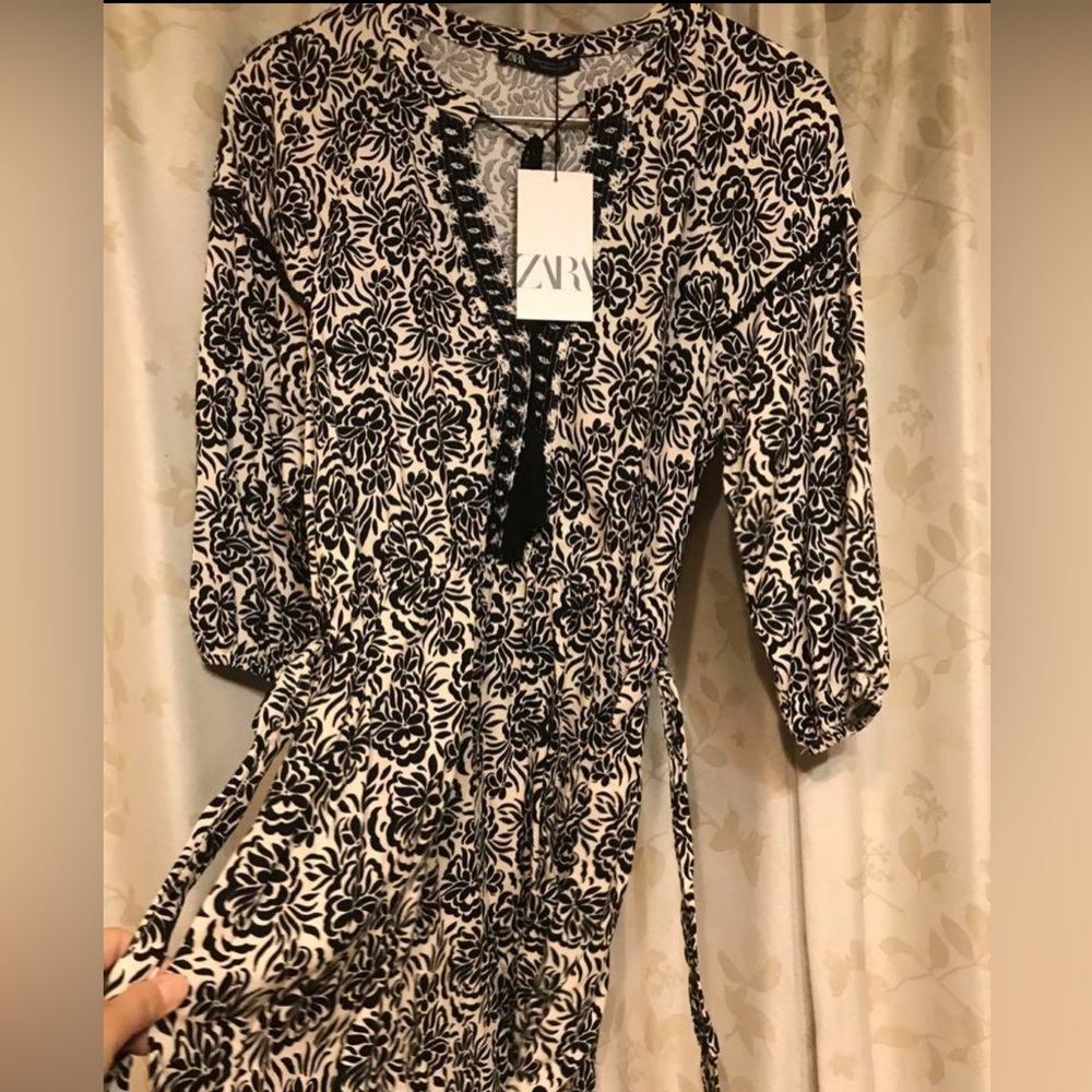 NWT Zara Linen Blend Romper size small